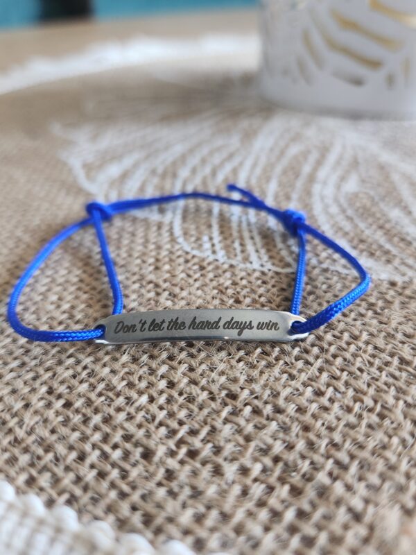 Bracelet Don't let the hard days win - Bleu nuit