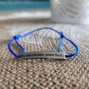 Bracelet Tu vas réussir, point final. - Bleu nuit