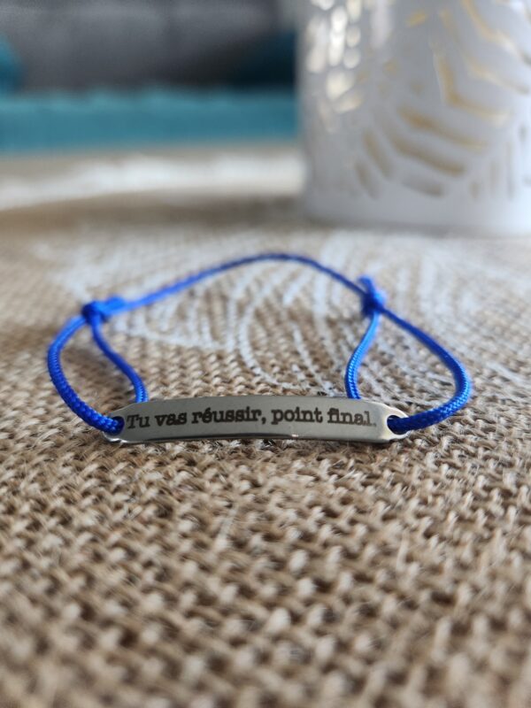 Bracelet Tu vas réussir, point final. - Bleu nuit