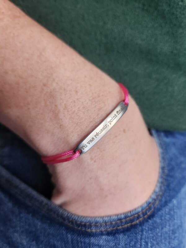 Bracelet Tu vas réussir, point final. - Rose – Image 2
